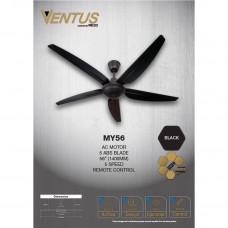 REZO Ventus Remote Ceiling Fan 5 Blades 56